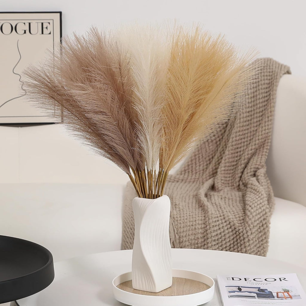 30Pcs Pampas Grass Decor - 24 Inch Boho Home Decor, Artificial Pompas Floral, Small Faux Pompous Grass for Table Centerpieces, Wedding and Baby Shower Decorations